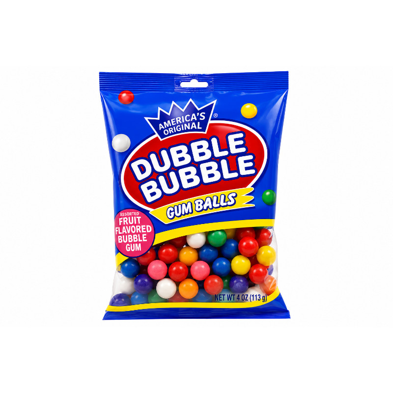 Dubble Bubble Gum Balls Peg Bag