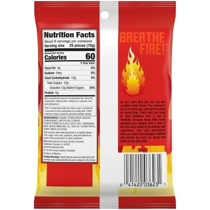 The Original Red Hots Cinnamon Peg Bag