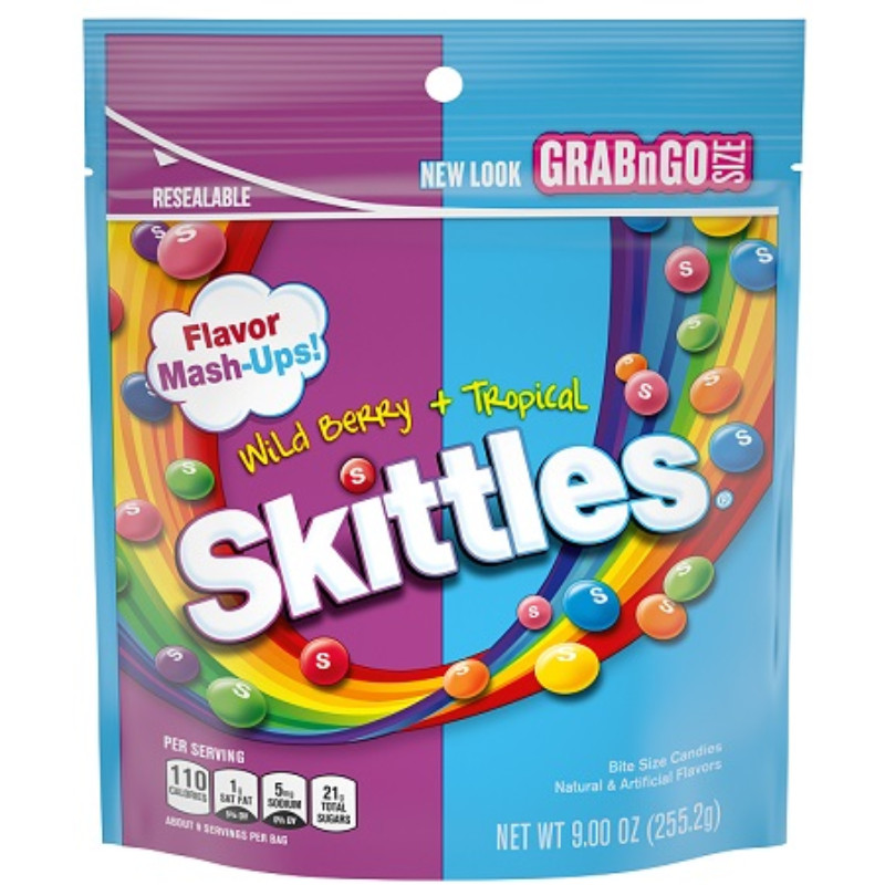 Skittles Mash Ups Wild Berry + Tropical Grab N Go Pouch