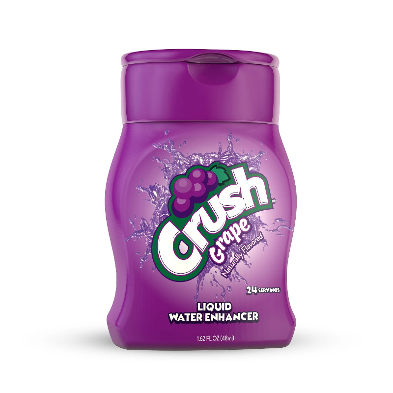 2x Crush Grape Liquid Water Enhancer Squeeze Drink Mix Beverage Sugar Free