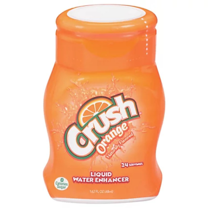 2x Crush Orange Liquid Water Enhancer Squeeze Drink Mix Beverage Sugar Free