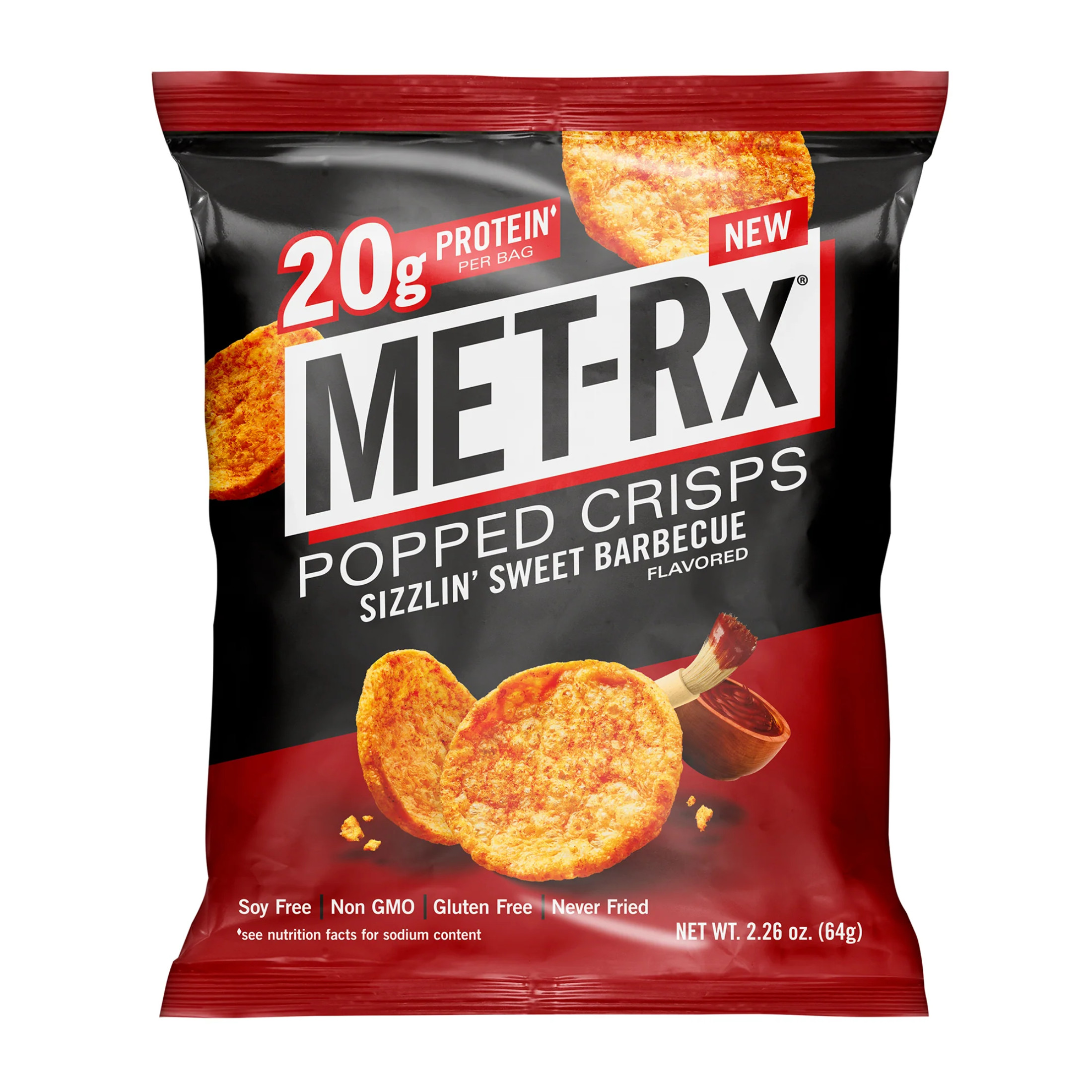  Met-Rx Popped Crisps Sizzlin' Sweet Barbecue Chips